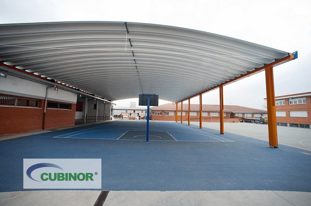 Cubierta para pista polideportiva de colegio en Derio, País Vasco
