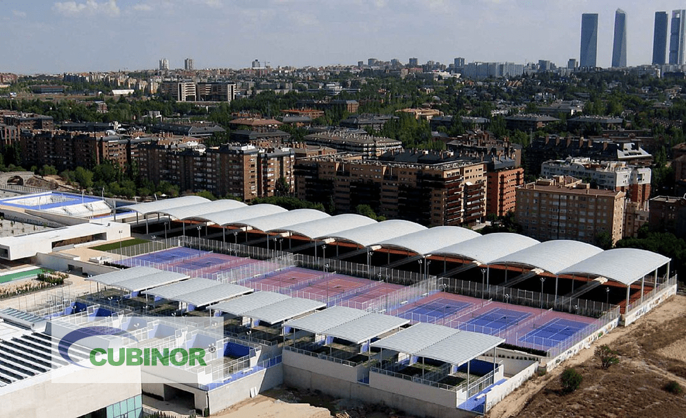 Cubierta autoportante para tenis en Madrid